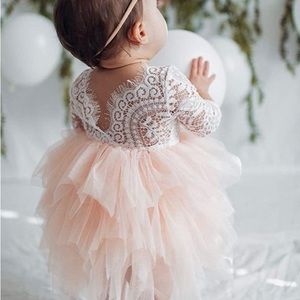 Baby girls lace tutu dress with matching bow